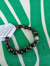 Cargar imagen en el visor de la galería, Pulsera Elástica Ágata Cafe 8 mm