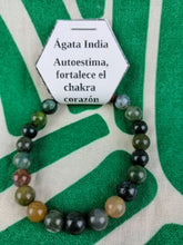 Cargar imagen en el visor de la galería, Pulsera Elástica Ágata India 8 mm
