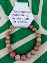 Cargar imagen en el visor de la galería, Pulsera Elástica Rodocrosita 8 mm