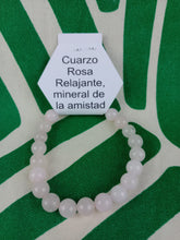 Cargar imagen en el visor de la galería, Pulsera Elástica Cuarzo Rosa 8 mm