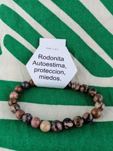 Cargar imagen en el visor de la galería, Pulsera Elástica Rodonita 8 mm