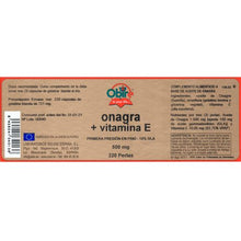 Cargar imagen en el visor de la galería, Aceite Onagra + Vitamina E. 220 perlas