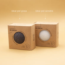 Cargar imagen en el visor de la galería, Esponja Konjac Carbon 100% Natural