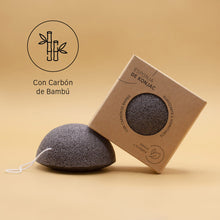 Cargar imagen en el visor de la galería, Esponja Konjac Carbon 100% Natural