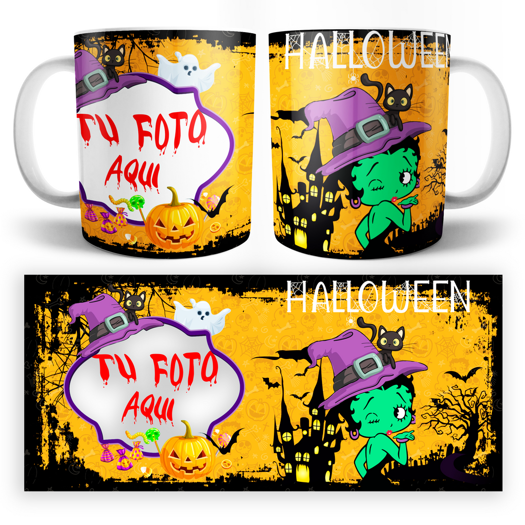 Taza Bruja Betty Boop Personalizable