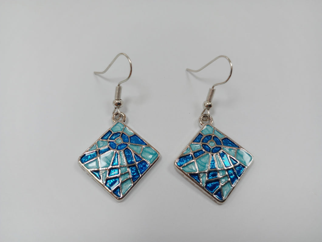 Pendientes Gaudi Rombos Azules