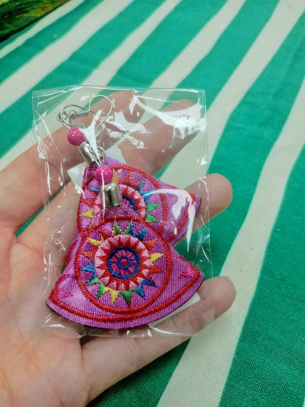 Pendientes Sol Maya Rosa