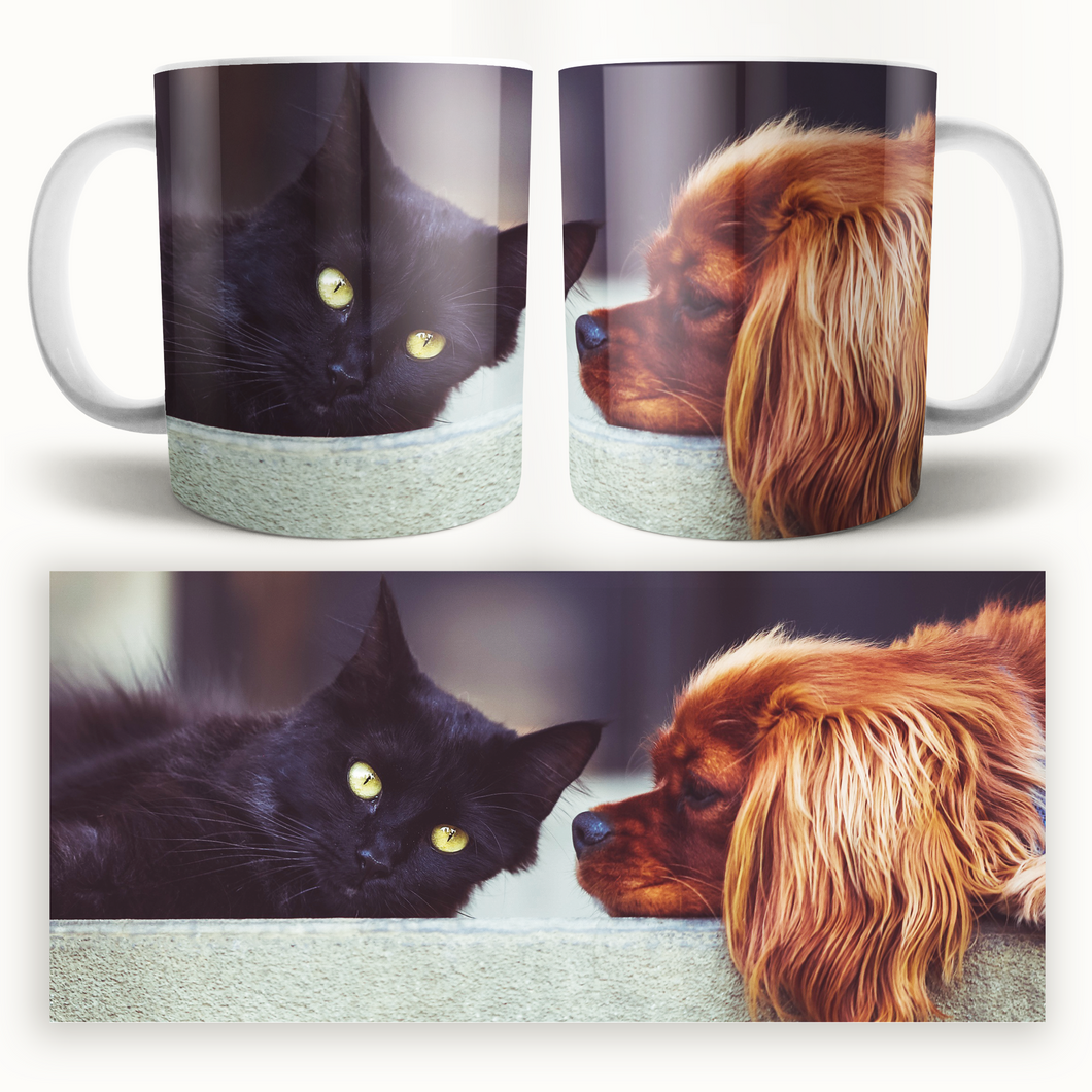 Taza Gato Negro y Perro