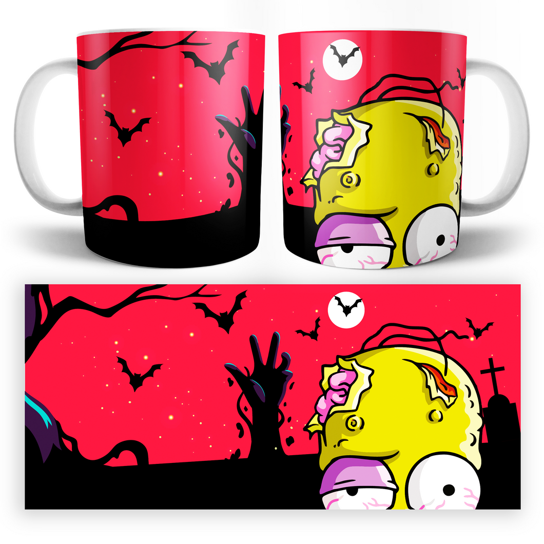 Taza Homer Zombi Personalizable