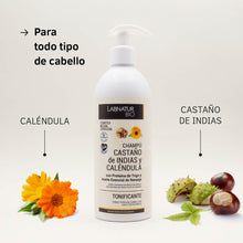 Cargar imagen en el visor de la galería, Champú Tonificante Castaño Indias y Caléndula 450ml Labnatur Bio
