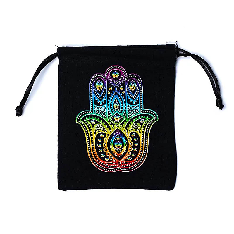 Bolsa Algodon Hamsa Negra