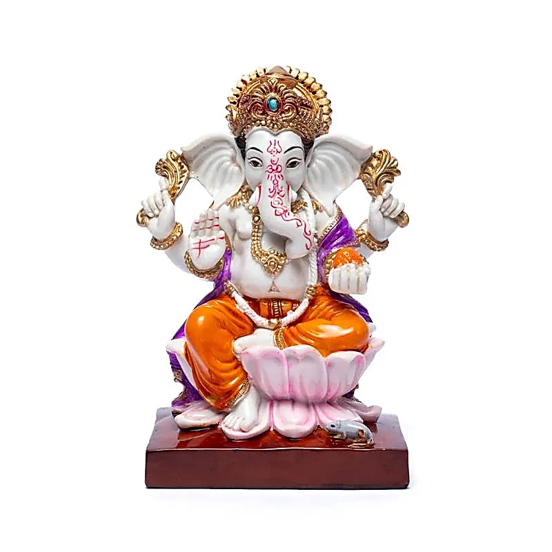 Figura Ganesha Trono Loto