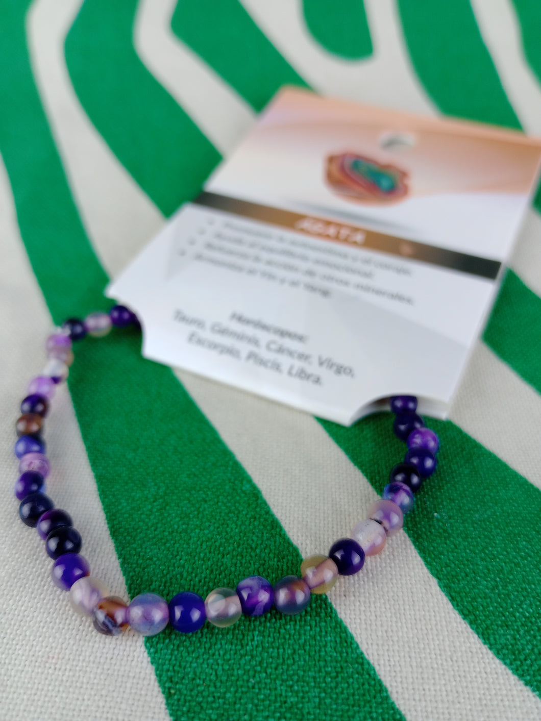 Pulsera Agata Morada 4 mm