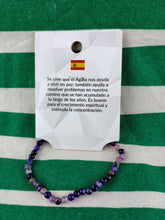 Cargar imagen en el visor de la galería, Pulsera Agata Morada 4 mm
