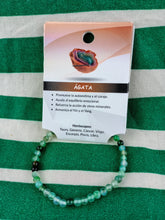 Cargar imagen en el visor de la galería, Pulsera agata verde 4 mm
