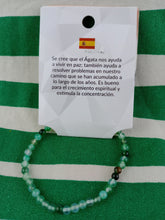Cargar imagen en el visor de la galería, Pulsera agata verde 4 mm

