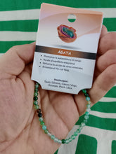 Cargar imagen en el visor de la galería, Pulsera agata verde 4 mm
