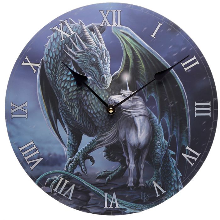 Reloj Pared Dragón Protector y Unicornio Mágico Lisa Parker