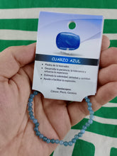 Cargar imagen en el visor de la galería, Pulsera Cuarzo Azul 4 mm
