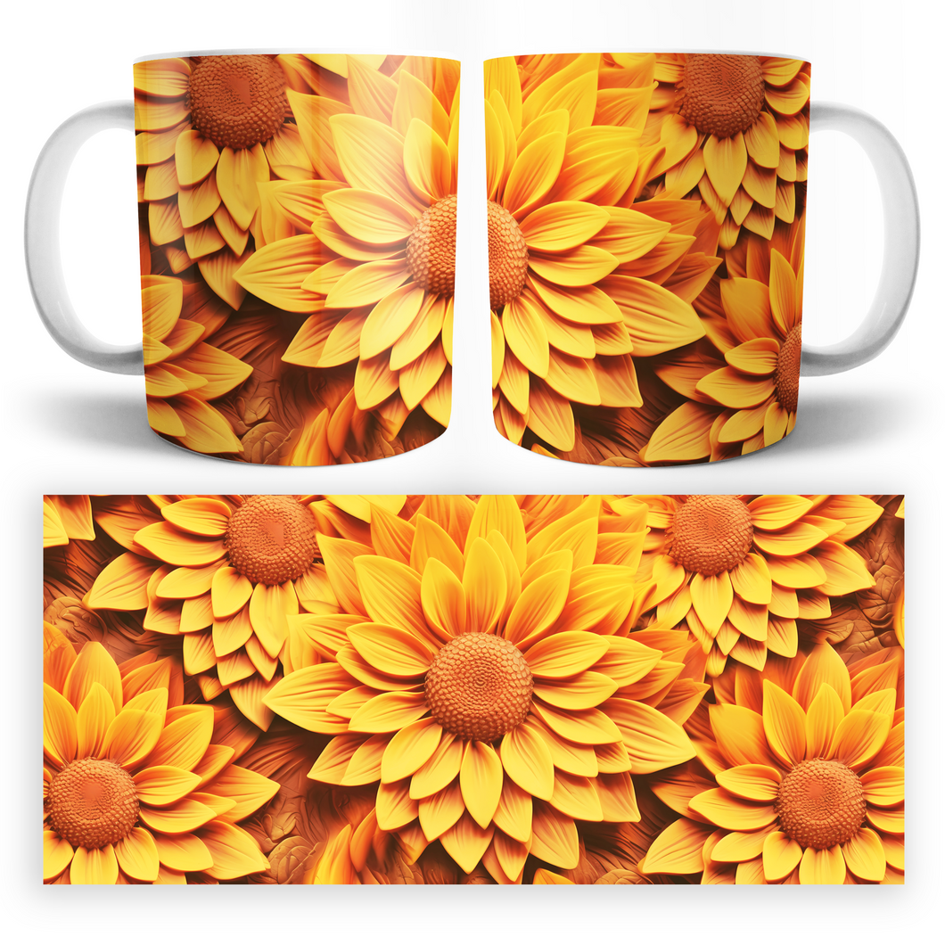 Taza Flores 3D Mod. 2