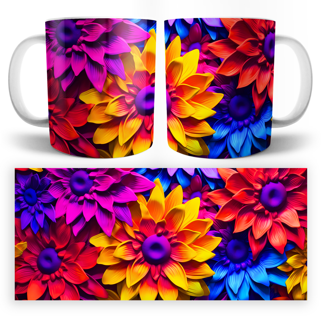 Taza Flores 3D Mod. 3