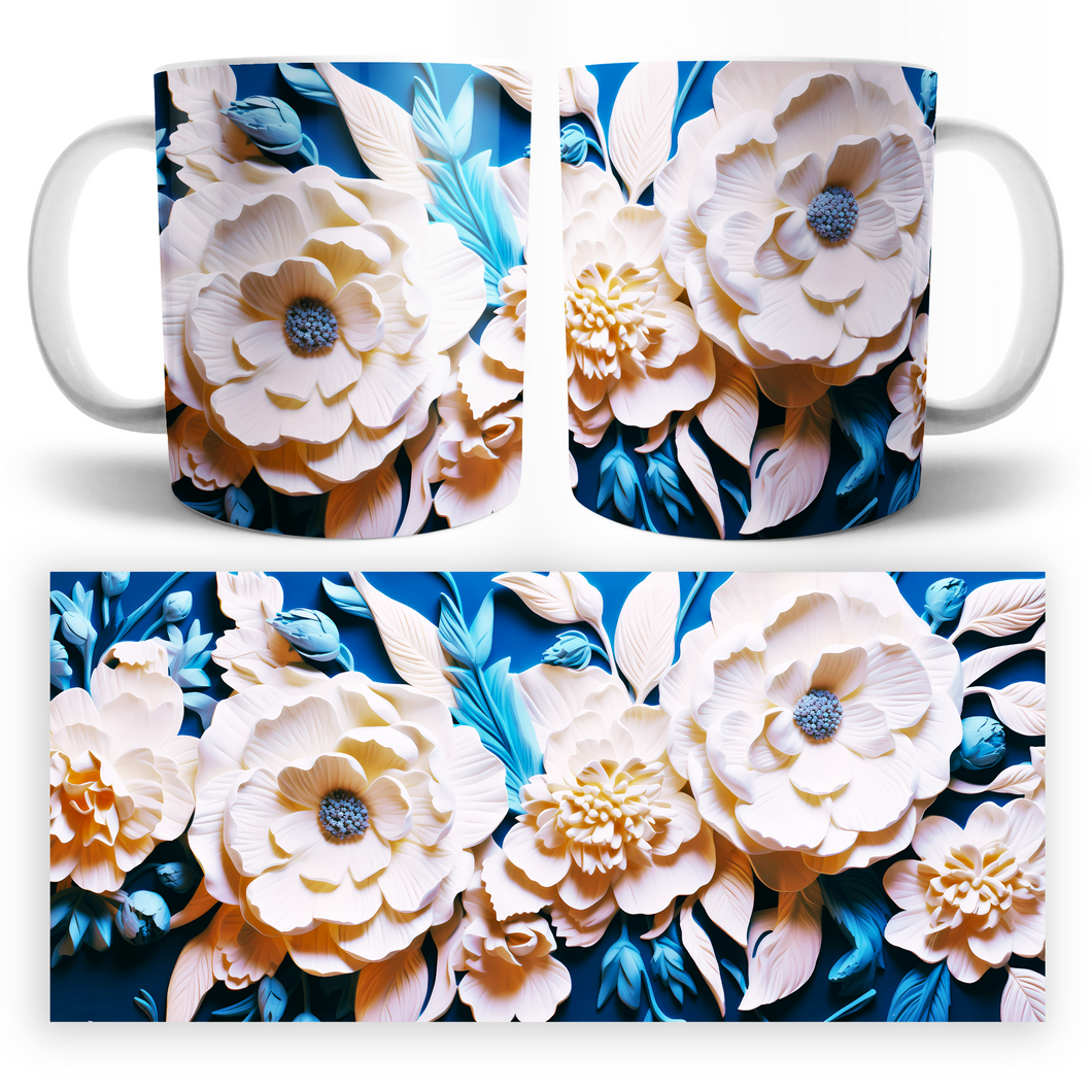 Taza Flores 3D Mod. 4