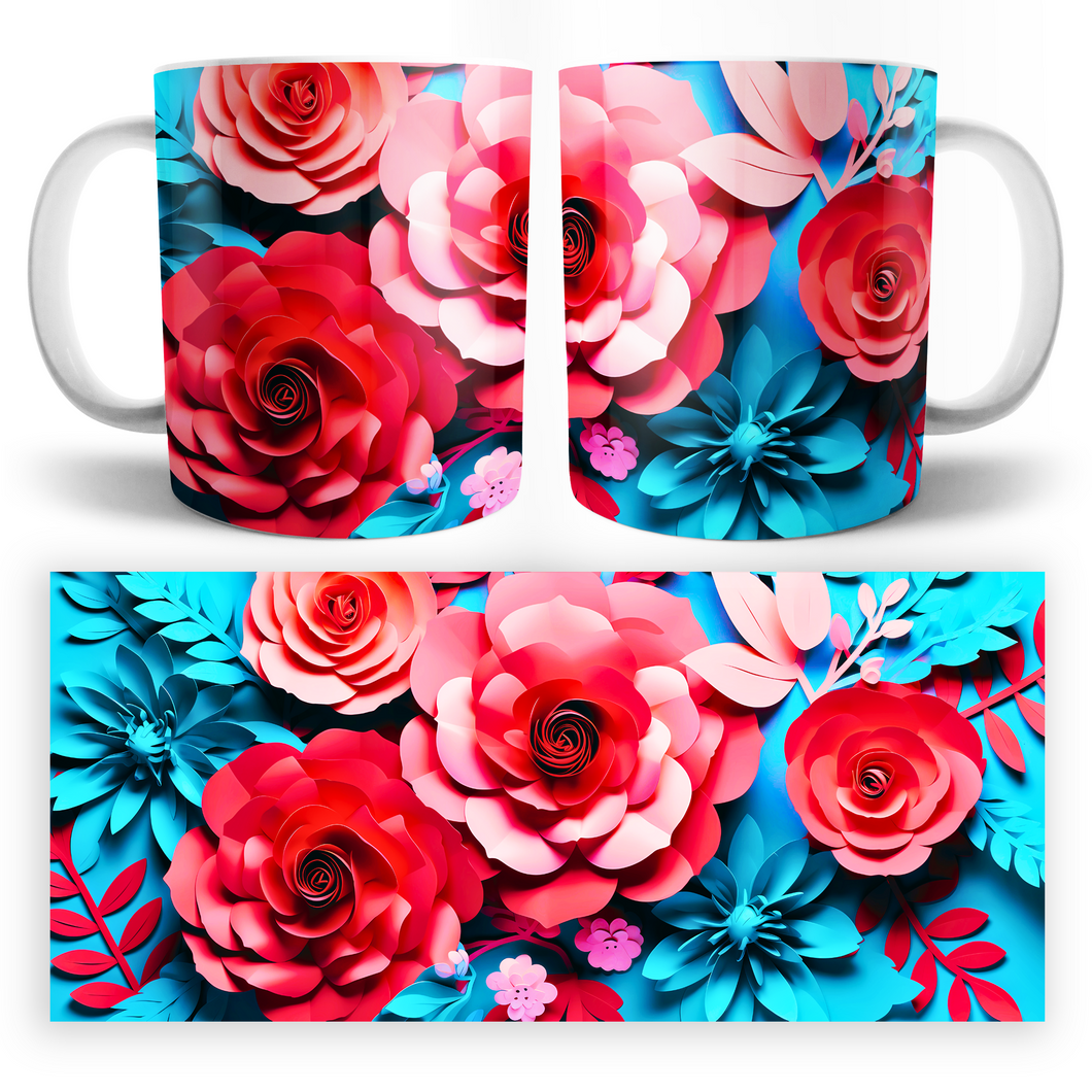 Taza Flores 3D Mod. 8