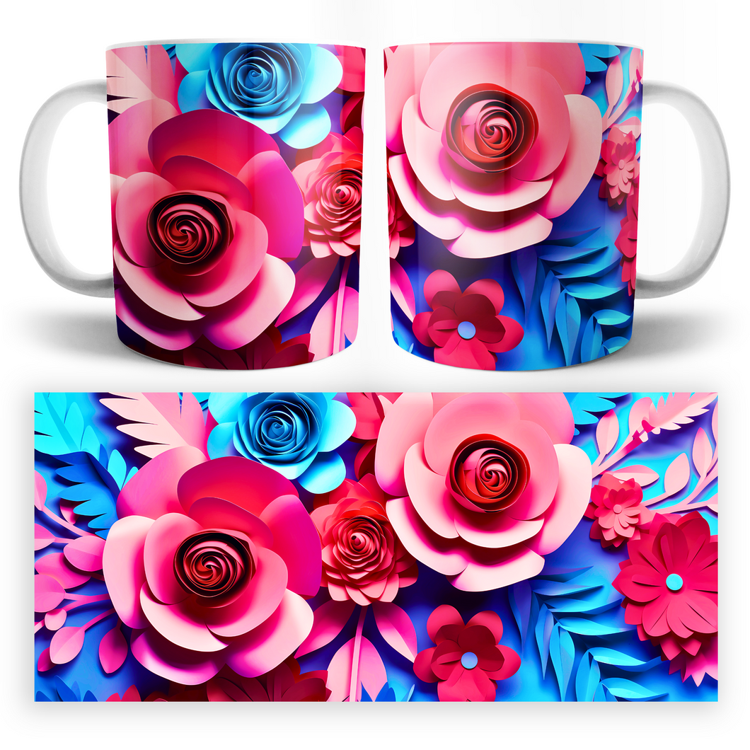 Taza Flores 3D Mod. 9