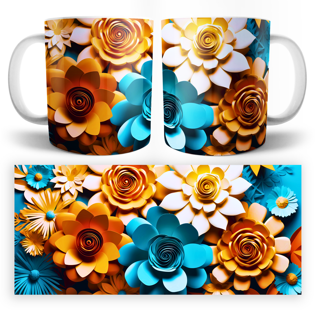 Taza Flores 3D Mod. 12