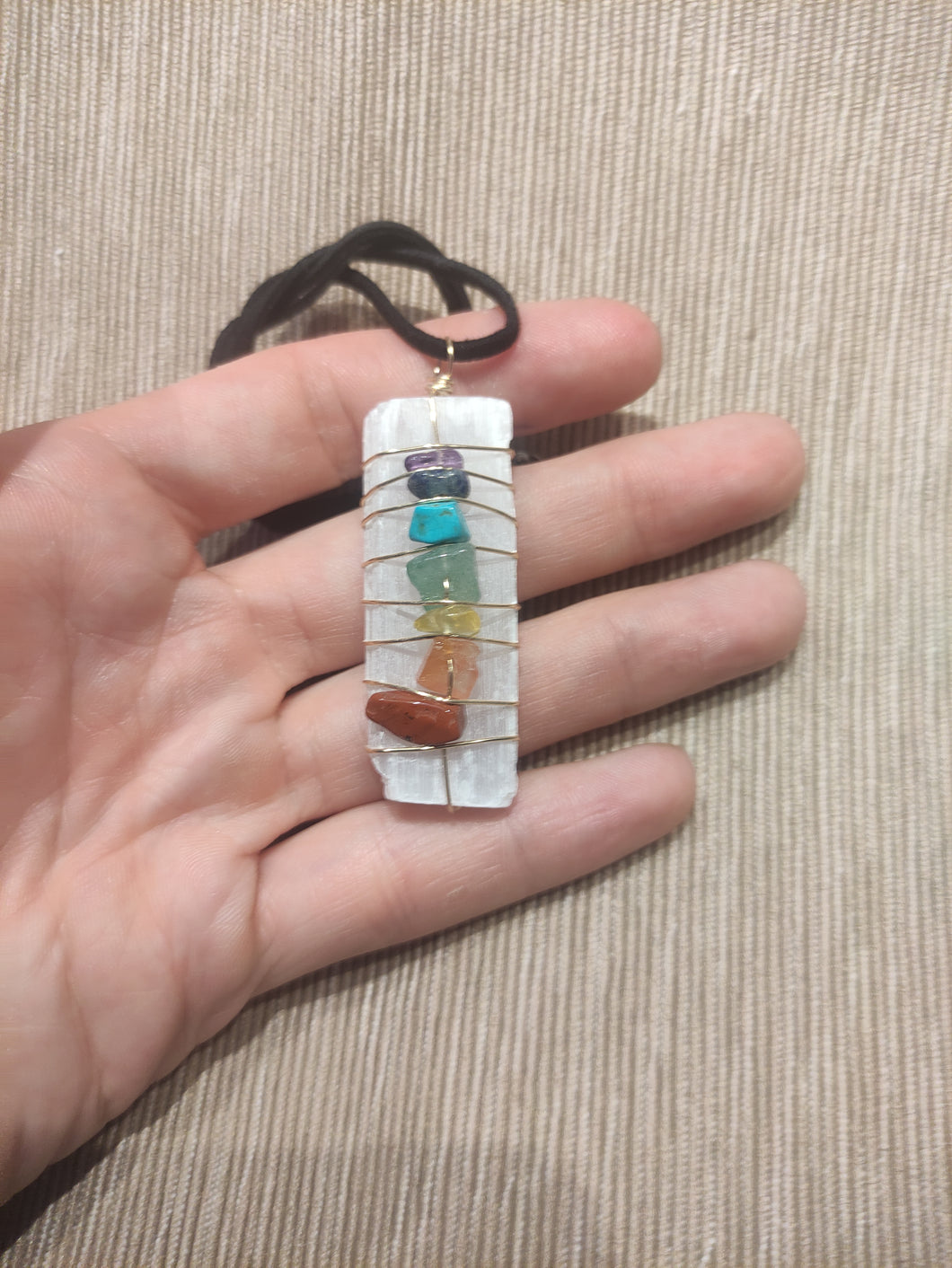 Colgante Selenita Chakras