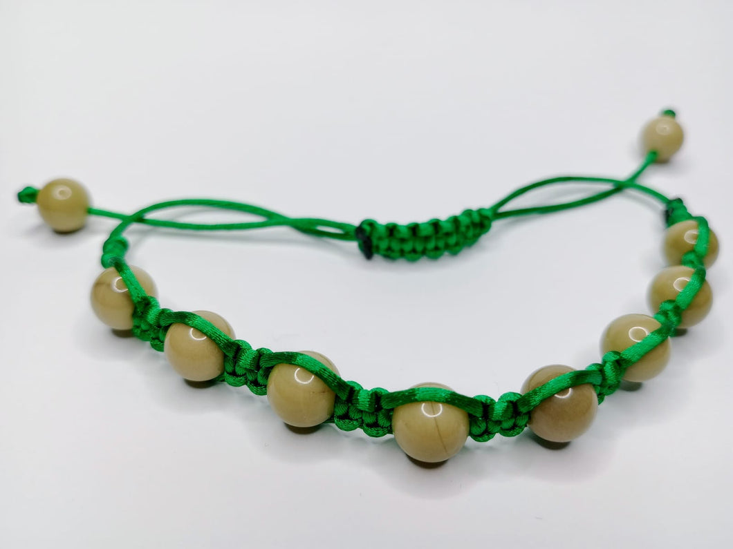 Pulsera Jaspe Aguacate Hilo