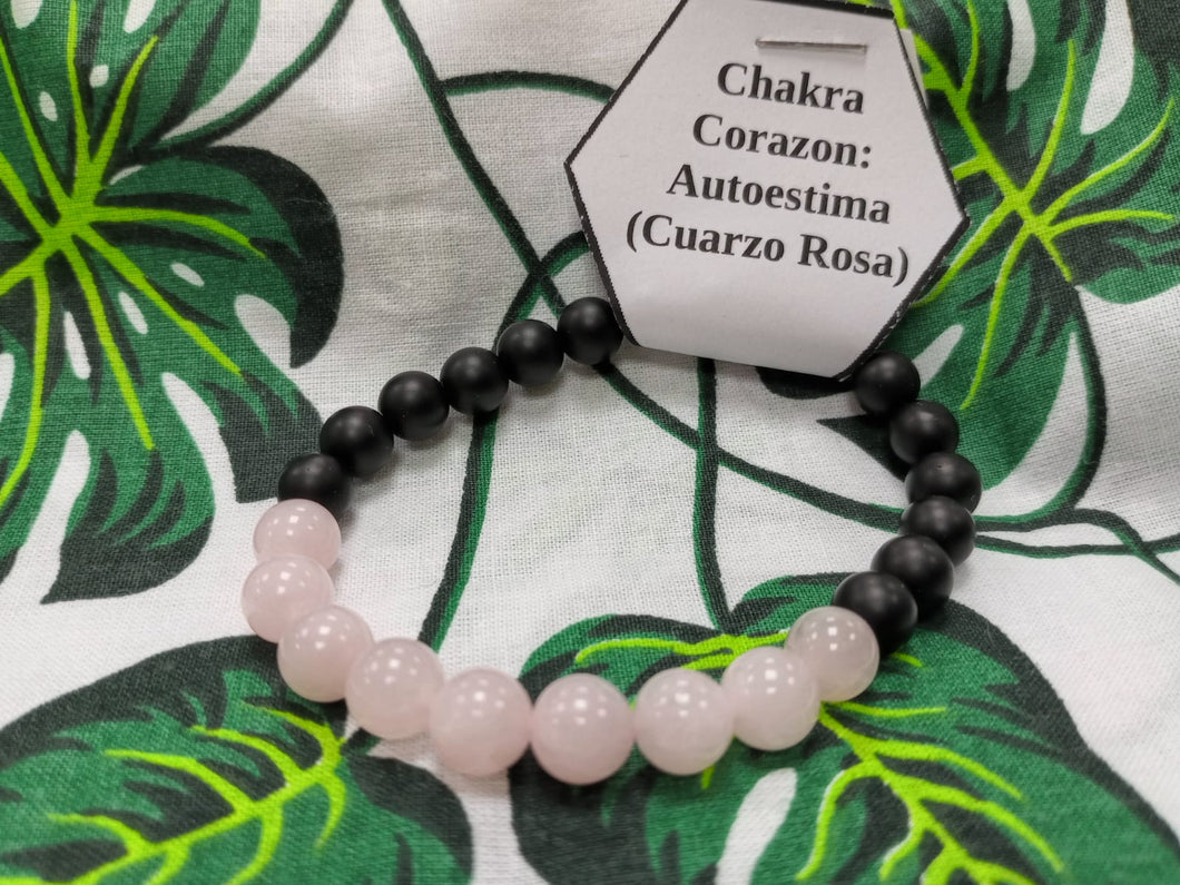 Pulsera Chakra 4: Cuarzo Rosa