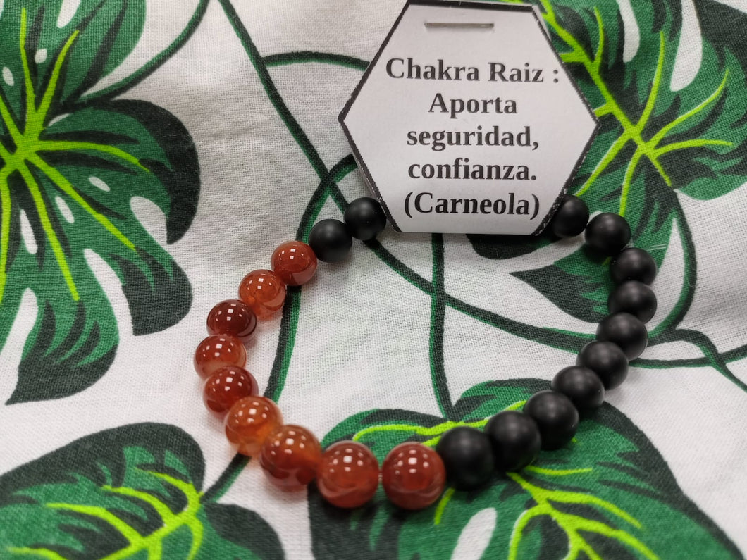 Pulsera Chakra 1: Agata Roja