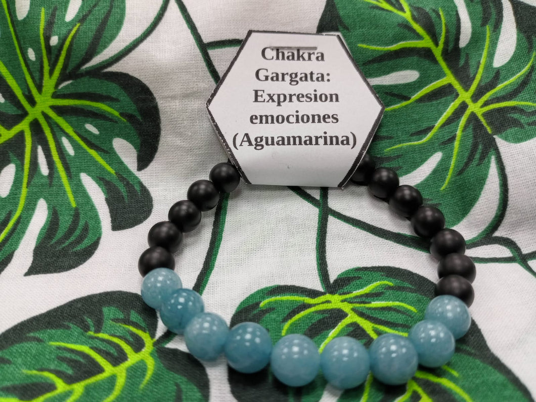 Pulsera Chakra 5: Aguamarina