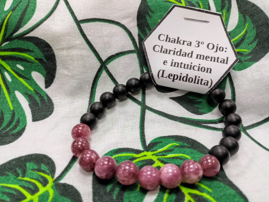 Pulsera Chakra 6: Lepidolita