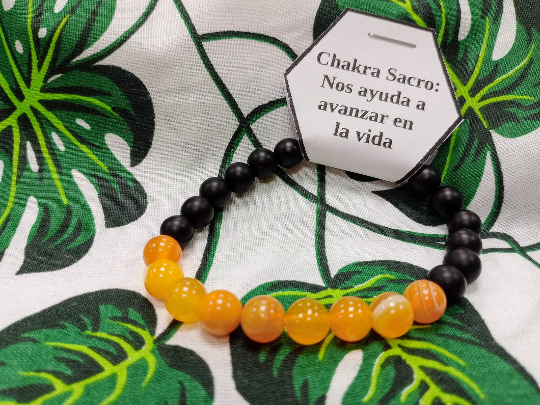 Pulsera Chakra 2: Agata Naranja