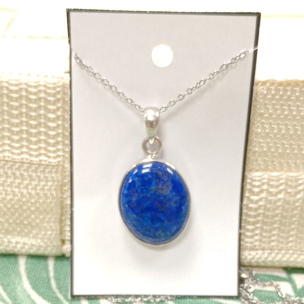 Colgante Lapislazuli Oval con Plata