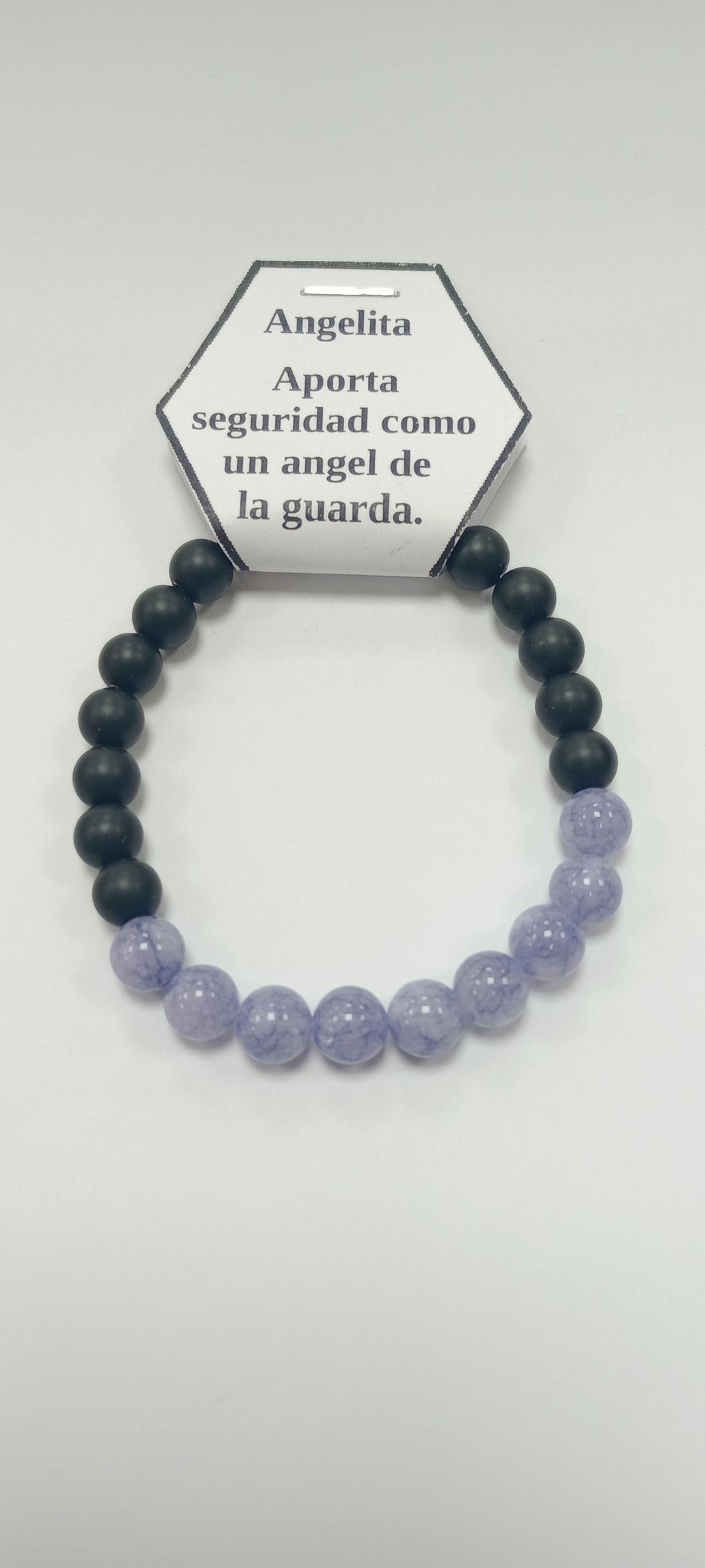 Pulsera Angelita (negra) 8 mm