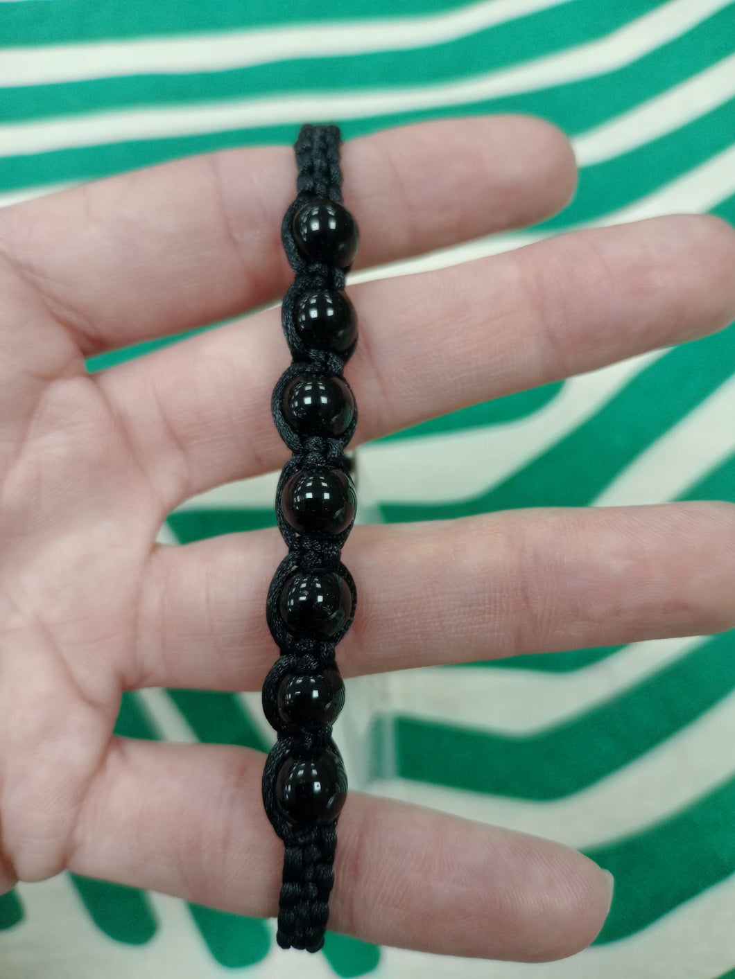 Pulsera Macrame de Onix 8 mm