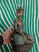 Cargar imagen en el visor de la galería, Buda Tailandes Resina Azul Turquesa
