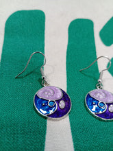 Cargar imagen en el visor de la galería, Pendientes Gaudi Circulo Tricolor Morado
