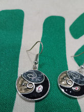 Cargar imagen en el visor de la galería, Pendientes Gaudi Circulo Negros Tricolor
