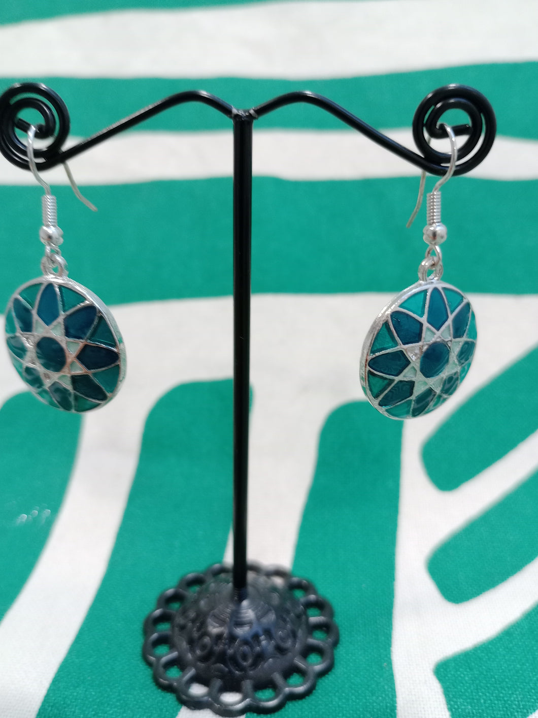 Pendientes Gaudi Mandala Estrella Azul