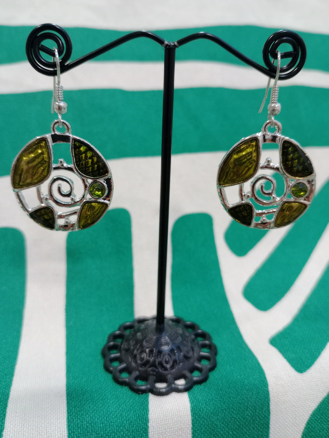 Pendientes Gaudi Espiral Tonos Oliva