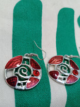 Cargar imagen en el visor de la galería, Pendientes Gaudi Espiral Tonos Rojos
