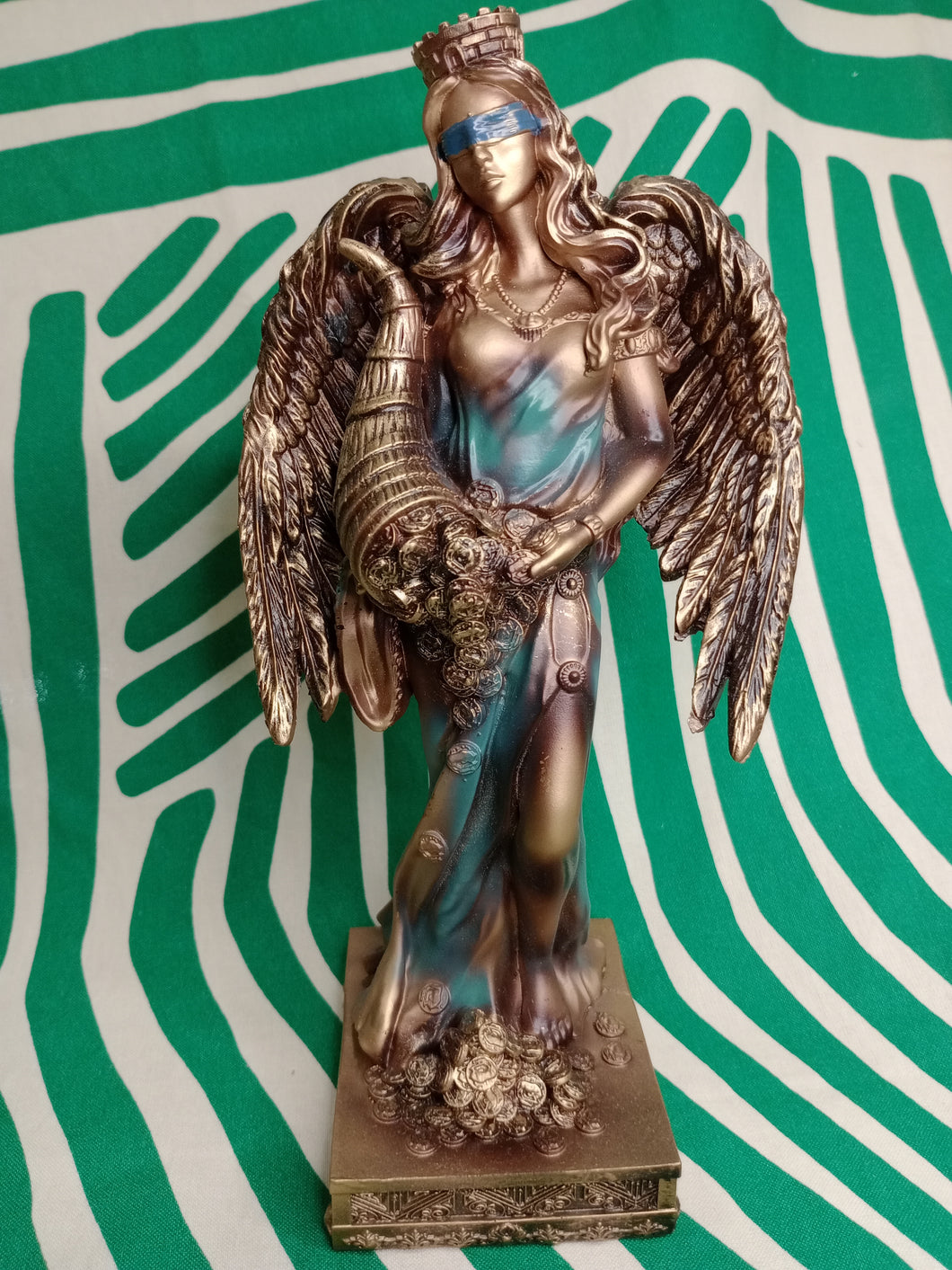 Figura Diosa de la Fortuna Azul