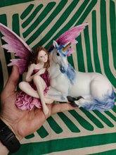 Cargar imagen en el visor de la galería, Figura Hada Morada con Unicornio
