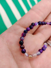 Cargar imagen en el visor de la galería, Pulsera Agata Morada 4 mm
