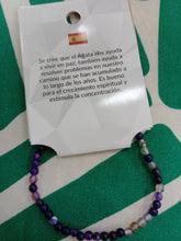 Cargar imagen en el visor de la galería, Pulsera Agata Morada 4 mm
