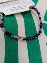Cargar imagen en el visor de la galería, Pulsera Agata Morada 4 mm
